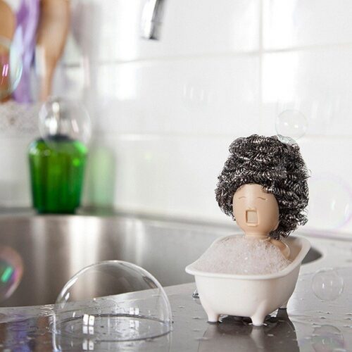 Bathtub shaped cleaning ball